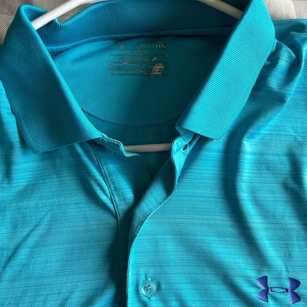 Men’s Under Armour Short Sleeve Polo - Blue Size Medium